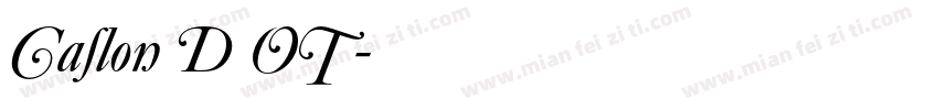 Caslon D OT字体转换